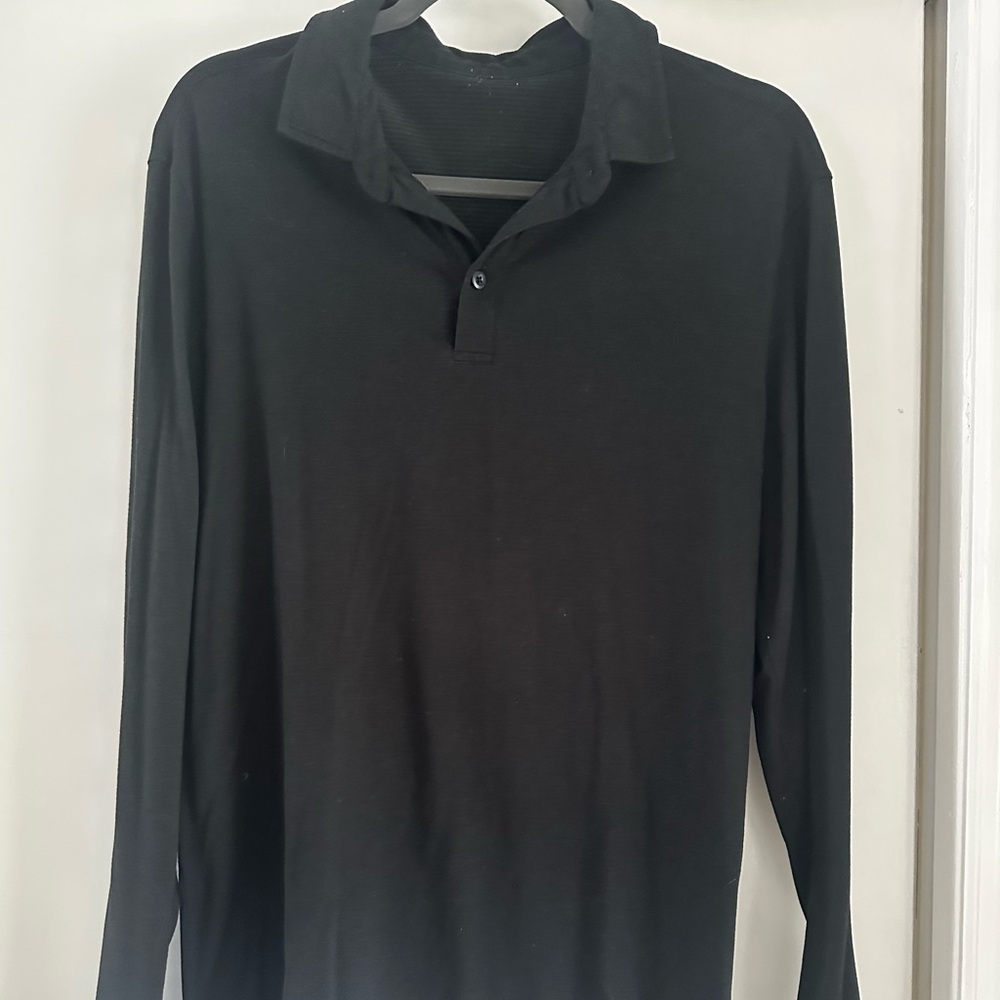 lululemon athletica Classic Black Polo Shirt